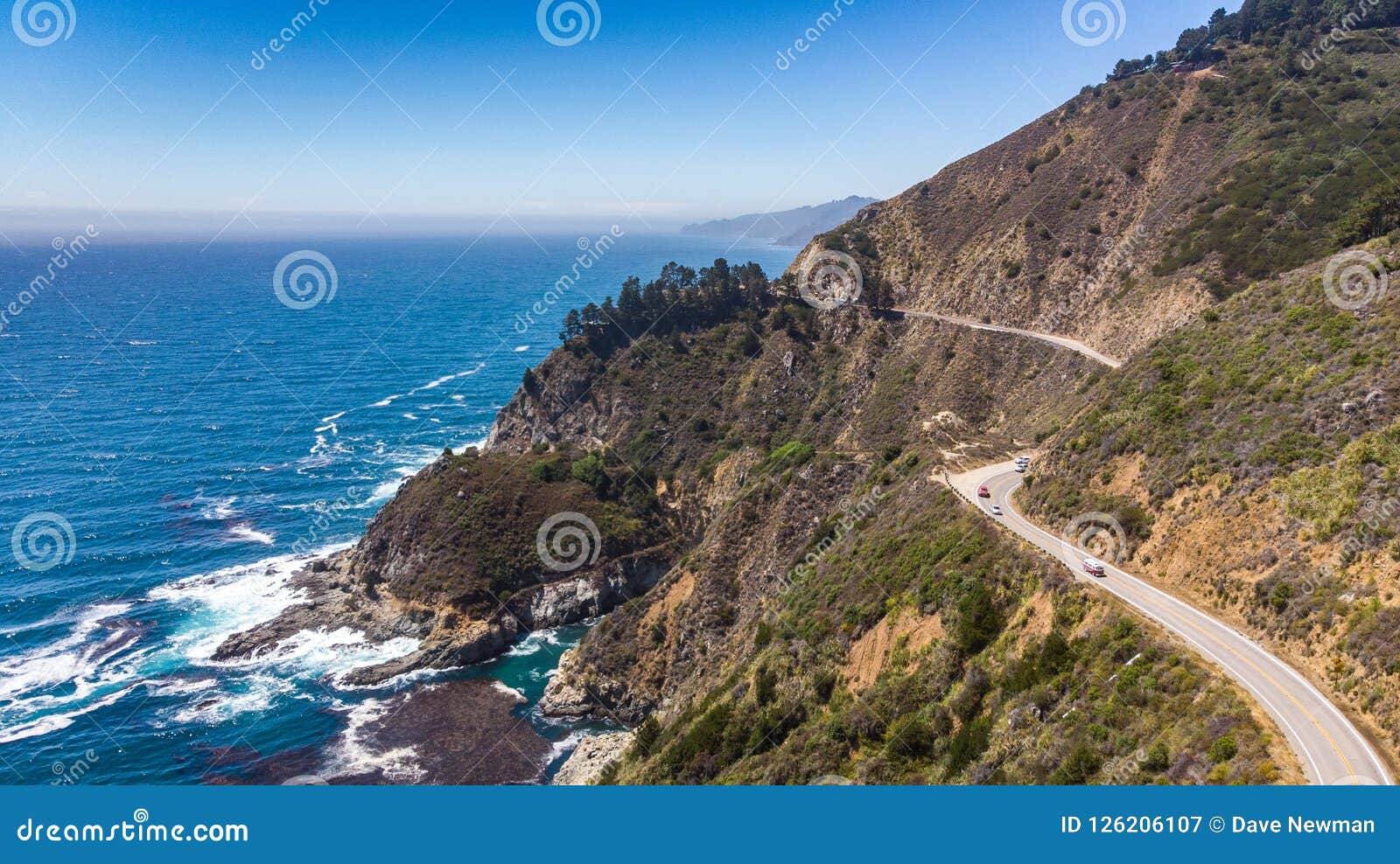 big sur, california from above